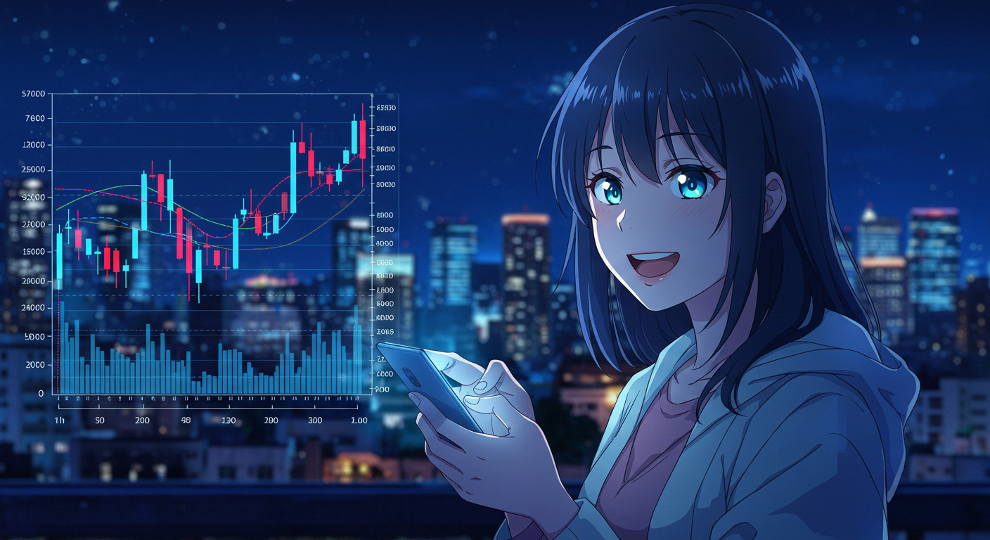 急騰する株